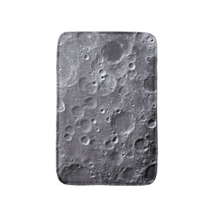 Moon surface bath mat