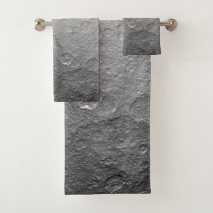 Moon Surface in Outer Space Bath Towel Set