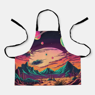 Moon Surrealist escapism Apron