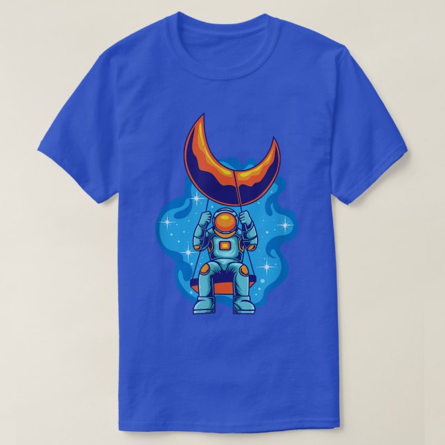 Moon Swing Astronaut Funny Space Nerd  T-Shirt (Design Front)