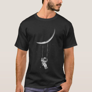 Moon Swing Astronaut Stars Space Man Funny T-Shirt