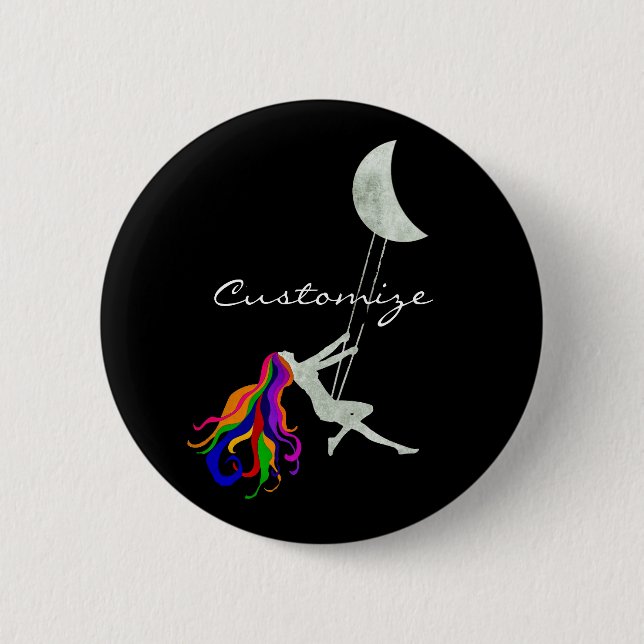 Moon Swinging Redhead Thunder_Cove 6 Cm Round Badge (Front)