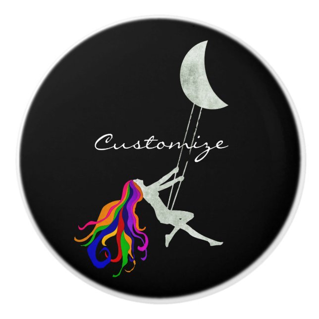 Moon Swinging Redhead Thunder_Cove Ceramic Knob (Front)