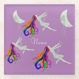 Moon Swinging Redhead Thunder_Cove  Glass Coaster