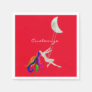 Moon Swinging Redhead Thunder_Cove Napkin
