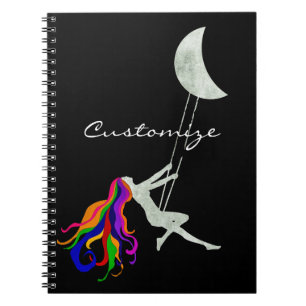 Moon Swinging Redhead Thunder_Cove Notebook