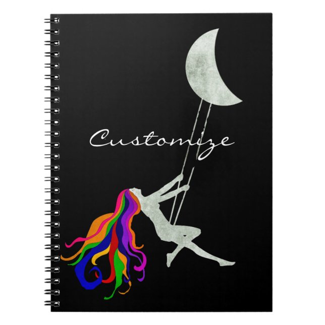 Moon Swinging Redhead Thunder_Cove Notebook (Front)