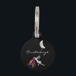 Moon Swinging Redhead Thunder_Cove Pet Tag<br><div class="desc">Swinging on the moon multi-coloured female doing her own thing together, customise with your own greeting, name, message, etc</div>