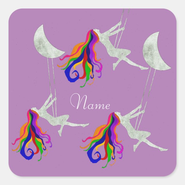 Moon Swinging Redhead Thunder_Cove Square Sticker (Front)