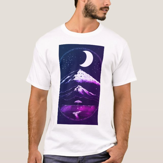 Moon t-shirt trending moon T-shirt (Front)