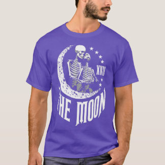 Moon Tarot Card Skeleton Couple Vintage Gothic Ast T-Shirt
