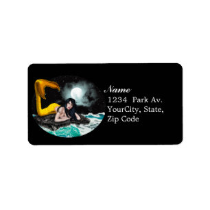 Moon Tide Mermaid Avery Labels 2