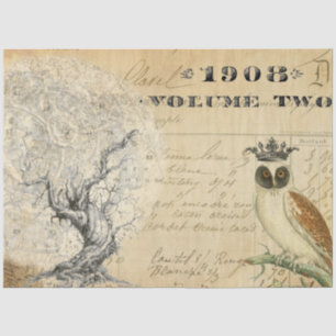 Moon Tree Decoupage Tissue Paper