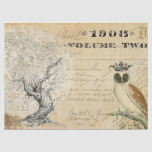 Moon Tree Decoupage Tissue Paper