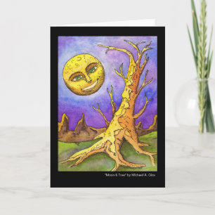 Moon & Tree Greeting Card