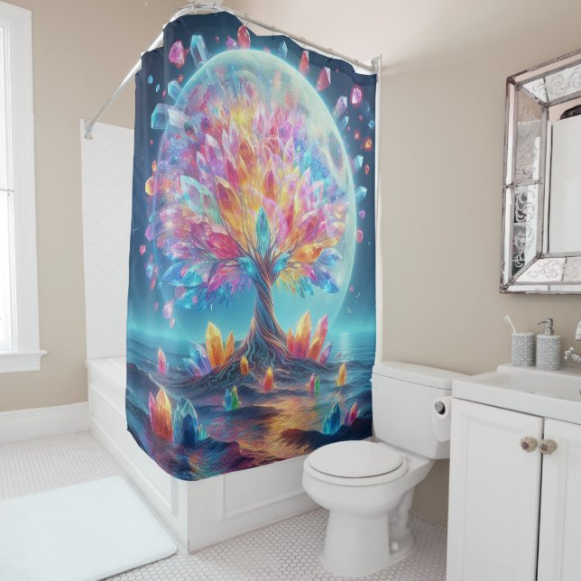 Moon Tree Shower Curtain (In Situ)