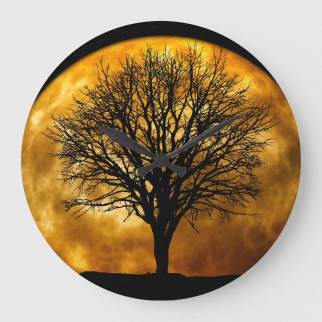 Moon Tree Wall Clock (Front)