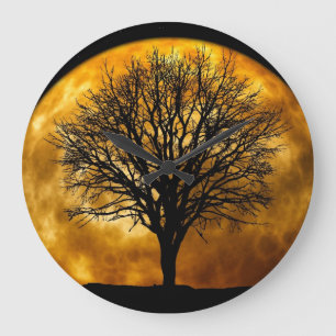 Moon Tree Wall Clock
