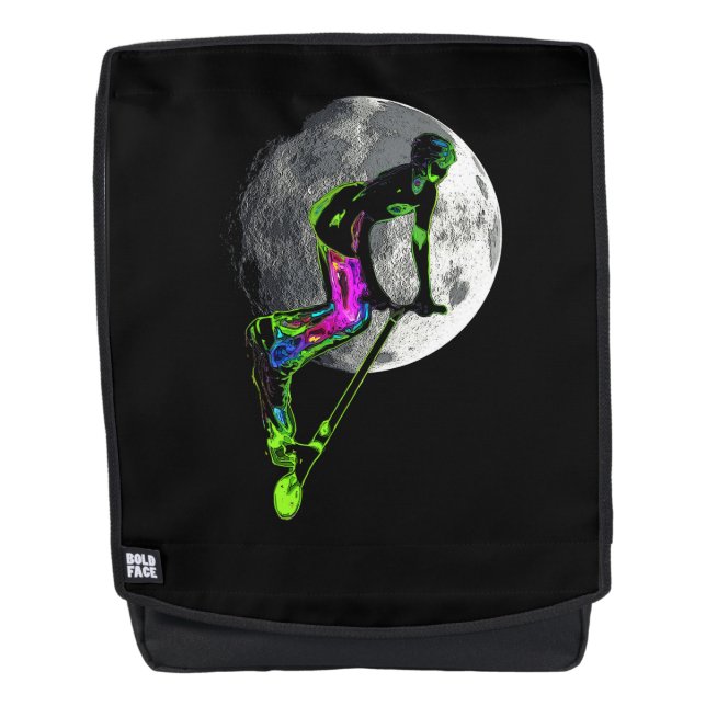 Moon Tripping - Scooter Boy Artwork Backpack (Front)