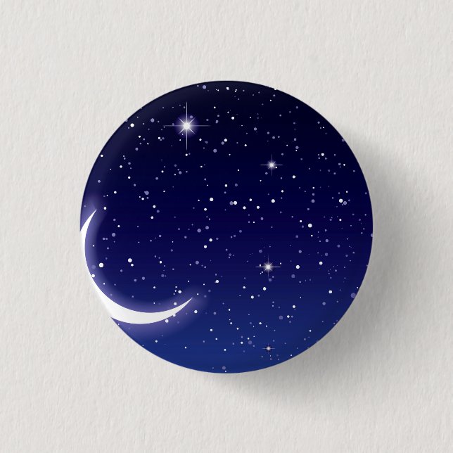 Moon & Twinkling Stars 3 Cm Round Badge (Front)