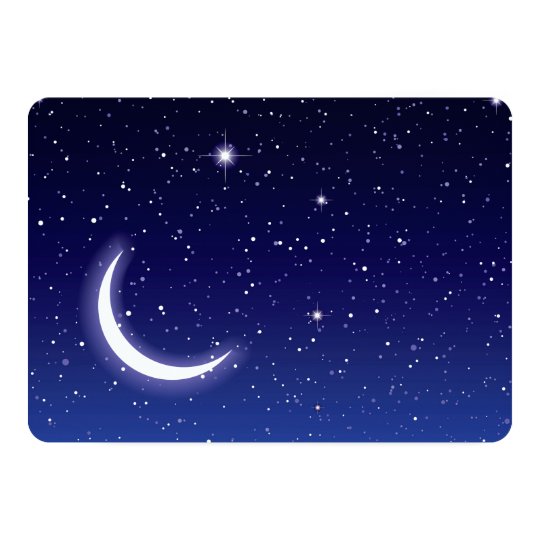 Moon & Twinkling Stars Card