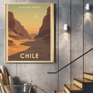Moon Valley Magic – Vintage Atacama Desert Poster