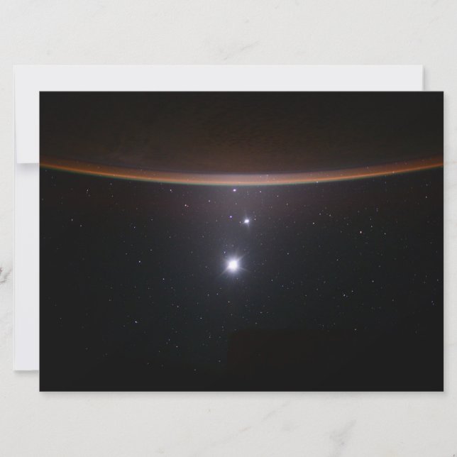 Moon, Venus, Jupiter & Earth (ISS) (NASA) (Space)  Card (Front)