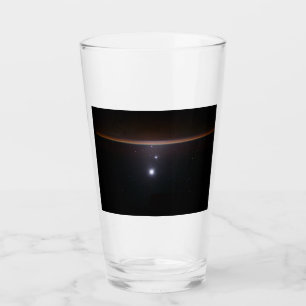 Moon, Venus, Jupiter & Earth (ISS) (NASA) (Space)  Glass