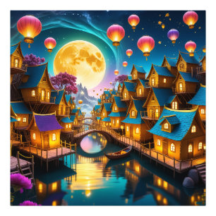 Moon Village Photo Print