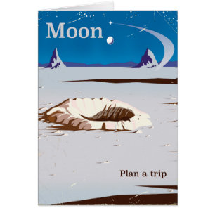 Moon - vintage Sci-fi travel poster