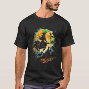Moon Vintage Witch Pastel Witchcraft Halloween Spo T-Shirt