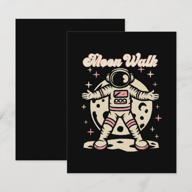 Moon Walk Astronout Enclosure Card (Front/Back)