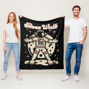 Moon Walk Astronout Fleece Blanket