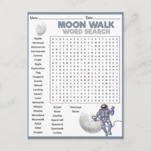 Moon Walk Space Exploration Postcard