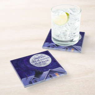 Moon Watch Art Glass Coaster