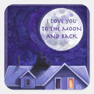 Moon Watch Square Sticker