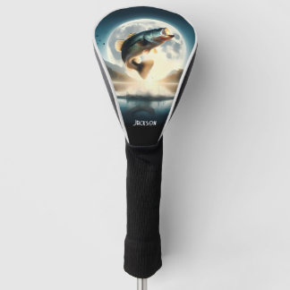 Moon Water & Bass Leaping Golf Head Cover
