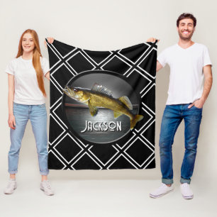 Moon Water & Walleye Pike   Fleece Blanket