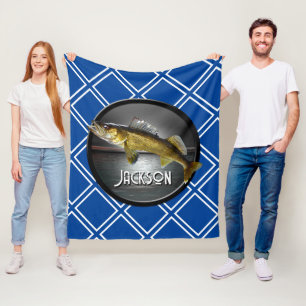 Moon Water & Walleye Pike   Fleece Blanket