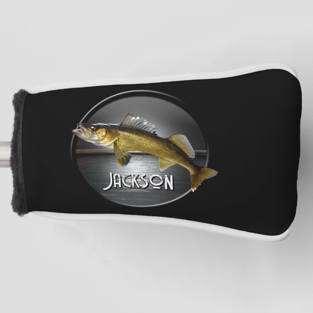 Moon Water & Walleye Pike  Golf Head Cover (Front)