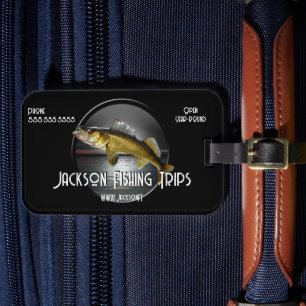 Moon Water & Walleye Pike Luggage Tag