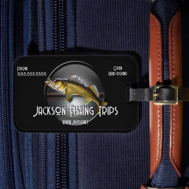 Moon Water & Walleye Pike  Luggage Tag (Front Insitu 4)