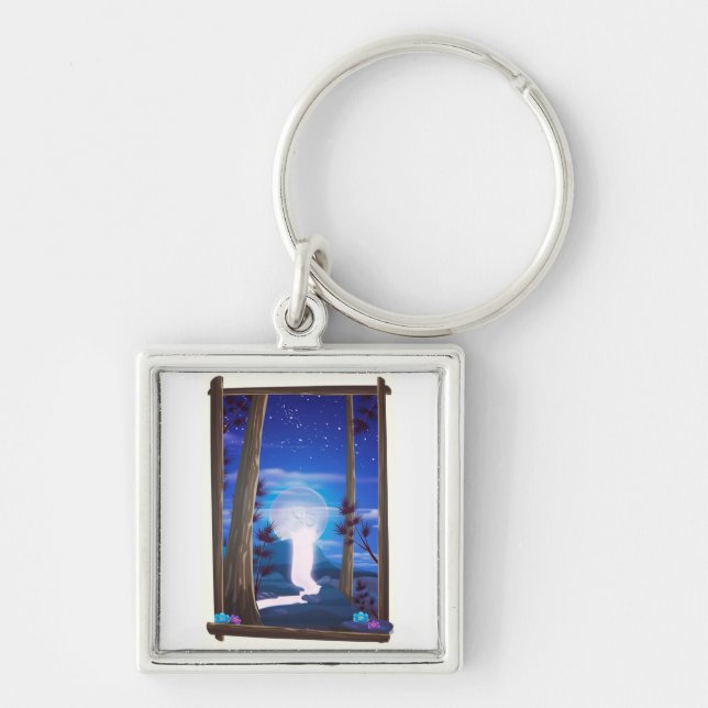 Moon Waterfall Key Ring (Front)