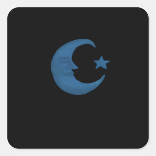 Moon Whimsigoth Square Sticker