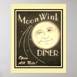 Moon Wink Diner 16 x 20 Poster