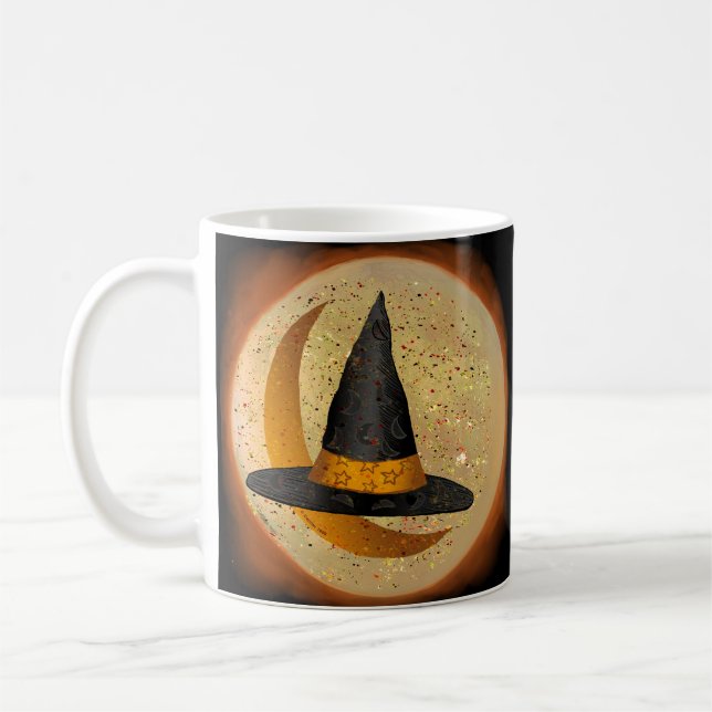 Moon Witch Hat custom mugs (Left)