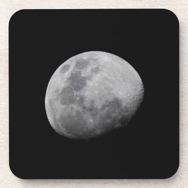 Moon with Black Sky | Zambia, South Luangwa Coaster (Front)