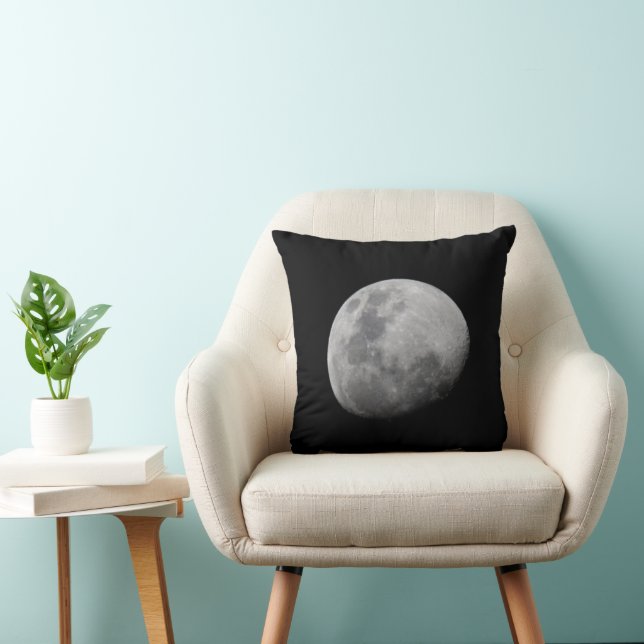 Moon with Black Sky | Zambia, South Luangwa Cushion (Chair)