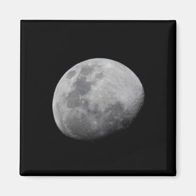 Moon with Black Sky | Zambia, South Luangwa Magnet (Front)