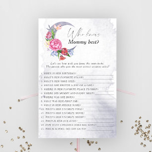 Moon with flowers Who knows mummy best baby game